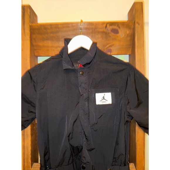 Jordan Flight Short Sleeve Black Utility Jumpsuit Women's Size Small - Picture 2 of 5